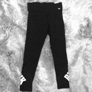 NWT Victoria’s Secret VS PINK Black Legging M